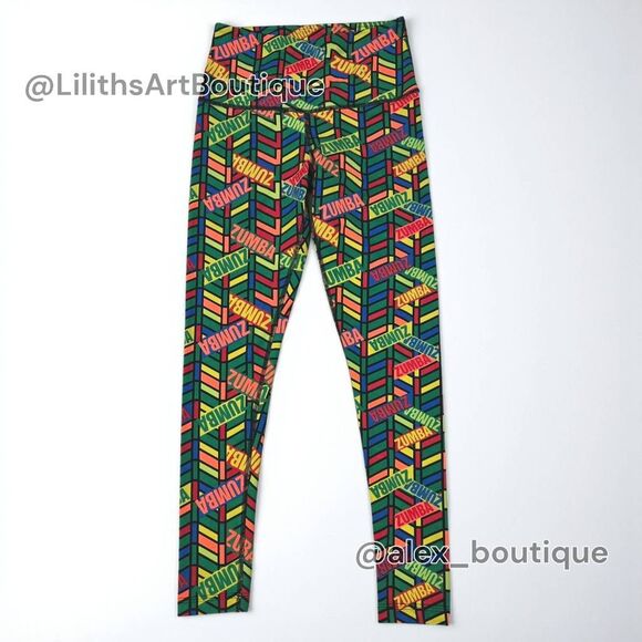 Zumba All Star High Waist Ankle Leggings Multi Size S (E105) - Picture 3 of 7